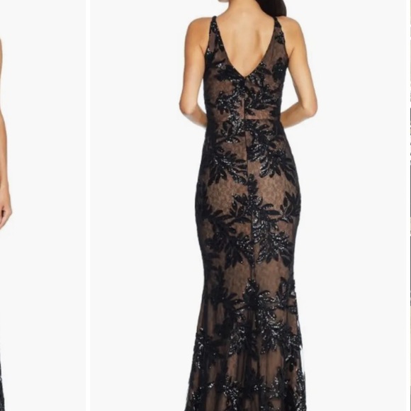 DRESS THE POPULATION Sharon Embellished Lace Evening Gown, SIZE SMALL 1303 - Picture 4 of 12